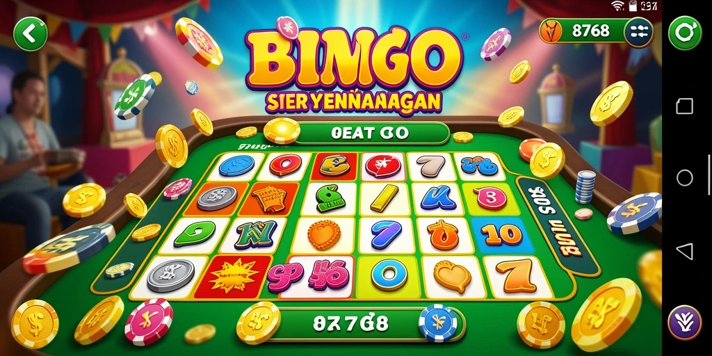 Tampilan gameplay yang seru dalam permainan Bingo di 8768.