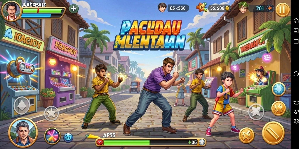 Tangkapan layar gameplay API36 yang menampilkan aksi seru dalam permainan arcade.