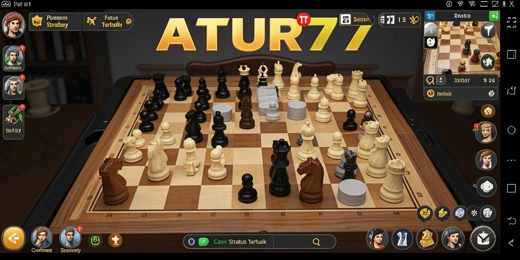 Tampilan gameplay strategis yang mendebarkan di CATUR777.