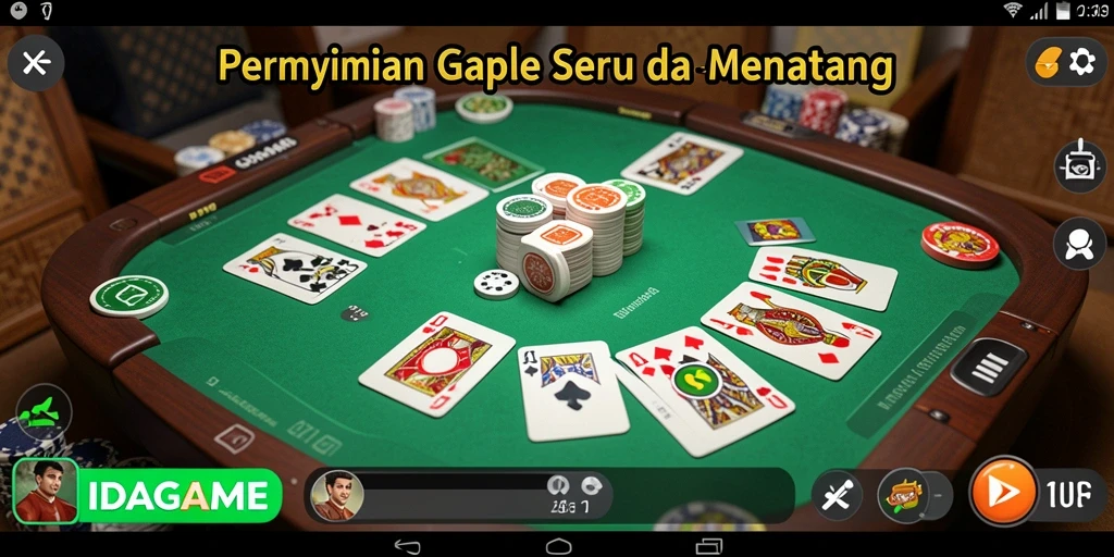 Gambaran gameplay seru dalam permainan Gaple IDAGAME.