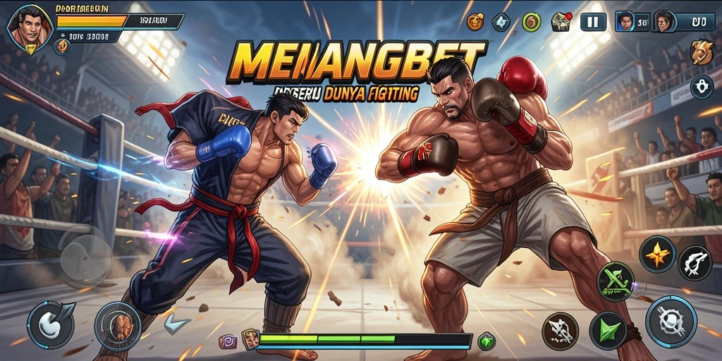 Tampak seru saat karakter bertarung di arena MENANGBET.