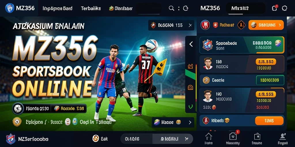 Screenshot MZ356 menampilkan antarmuka taruhan olahraga yang menarik.