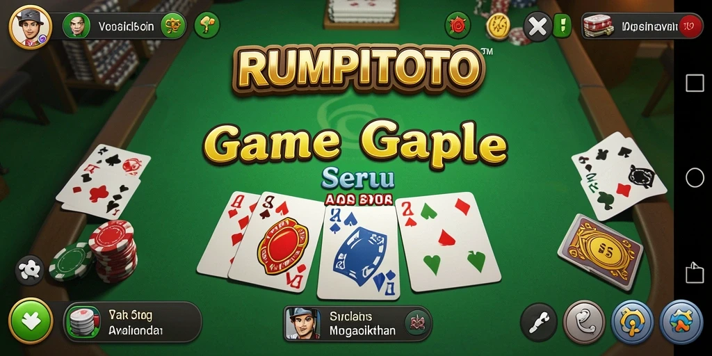 Gameplay seru RUMPITOTO menampilkan aksi bermain Gaple yang mendebarkan.