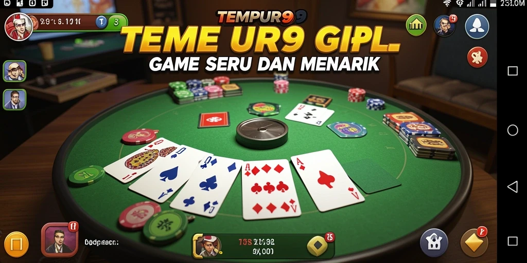 Tampilan gameplay seru TEMPUR99 saat bermain Gaple.