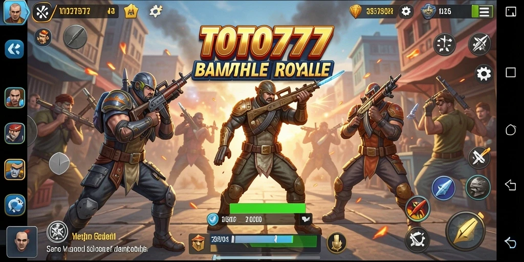 Tampilan menakjubkan dari aksi gameplay Battle Royale di TOTO777.