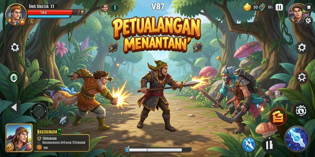 Gameplay V87 yang menantang dan menarik.