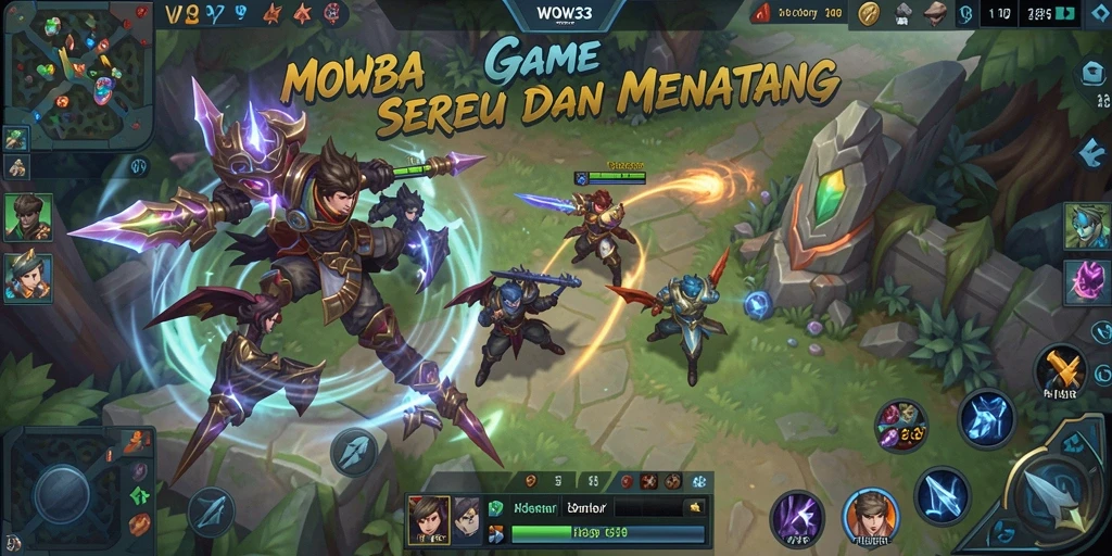 Screenshot utama WOW33 yang menunjukkan aksi pertempuran tim yang seru.